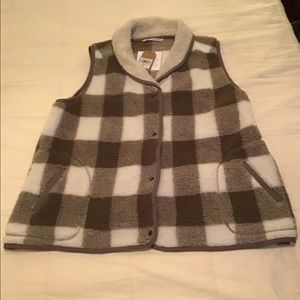 Woolrich fleece buffalo check vest 2xl